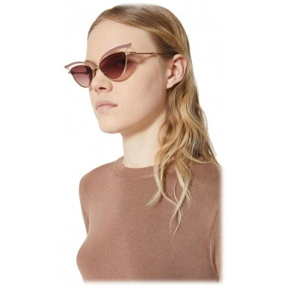 Valentino Women Sunglasses Titanium Gold Grey CAt Eye V - GLASSLINER VLS-118B-55 main image 14